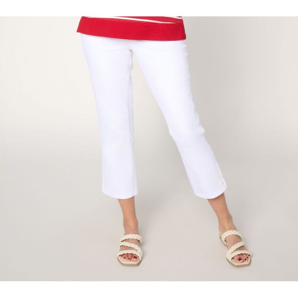 Belle by Kim Gravel Women's Petite Pants 10P Make Your Selection: White